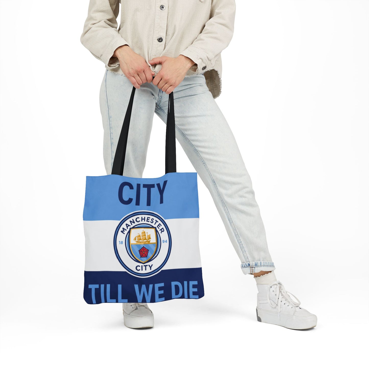 City Till We Die Unofficial Canvas Tote Bag — Manchester Football Fan Bag
