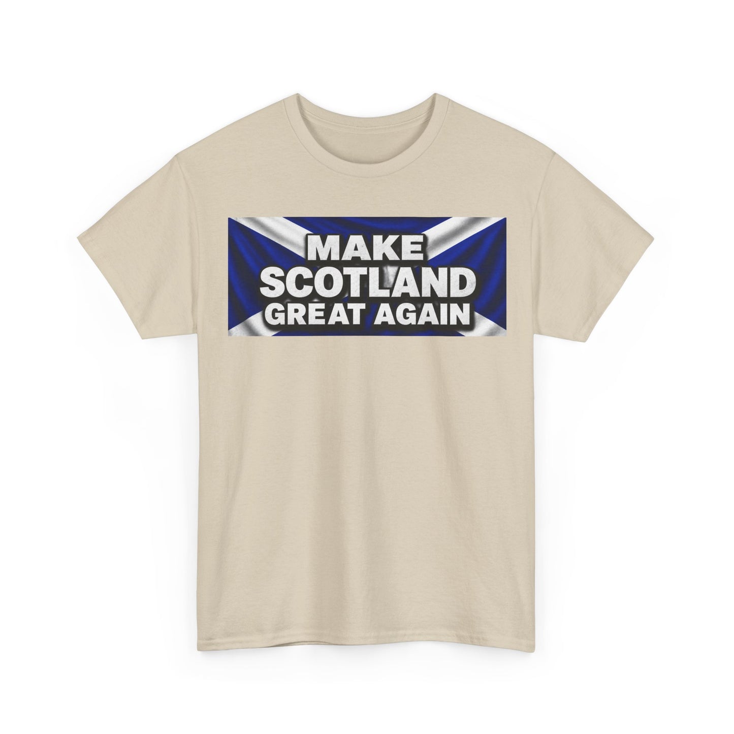 Make Scotland Great Again T‑Shirt — Scottish Flag Slogan Tee