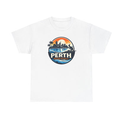 Perth Sunset Graphic Tee — Western Australia Beach Skyline T-Shirt