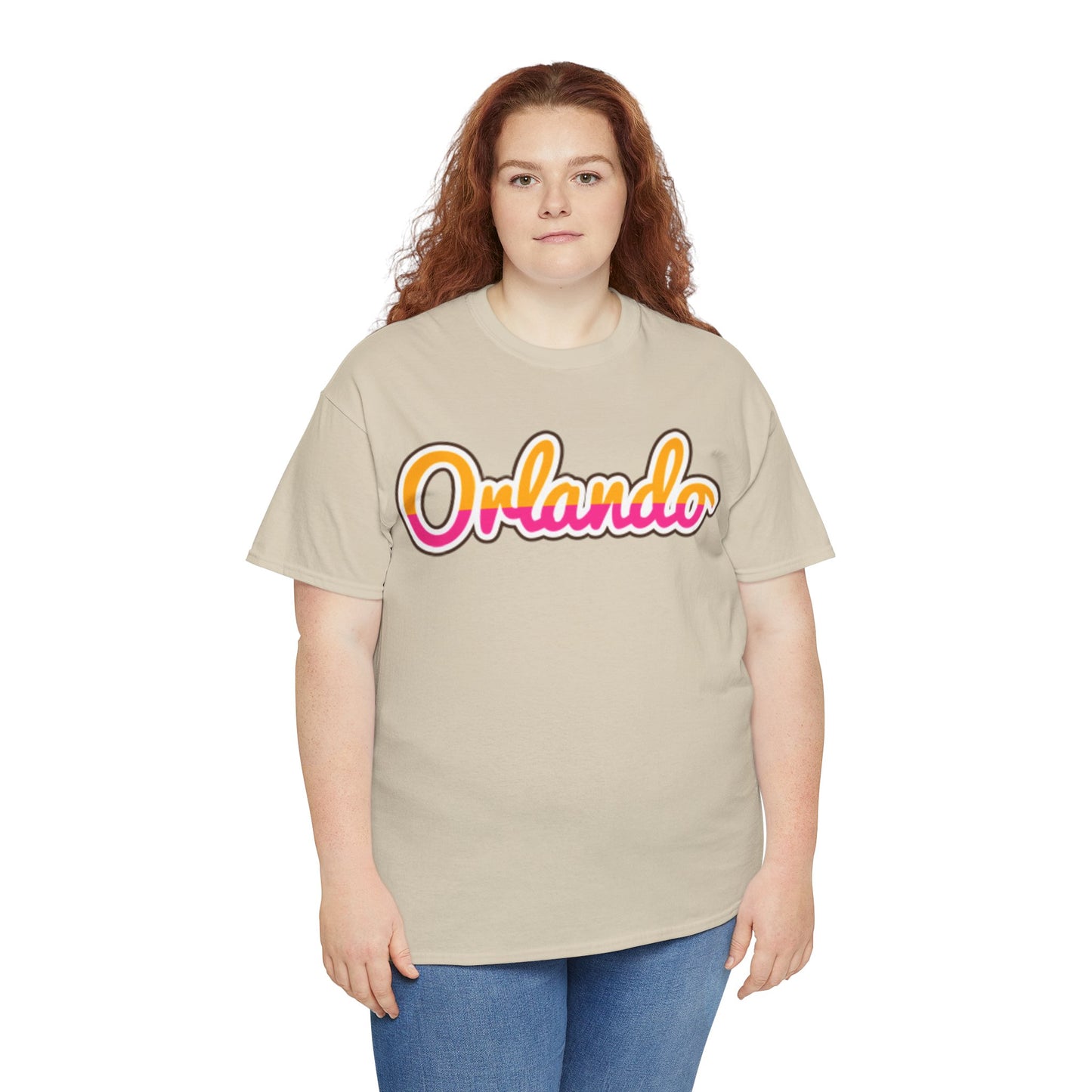 Orlando Retro Script Tee — Vintage Sunset City Souvenir Shirt