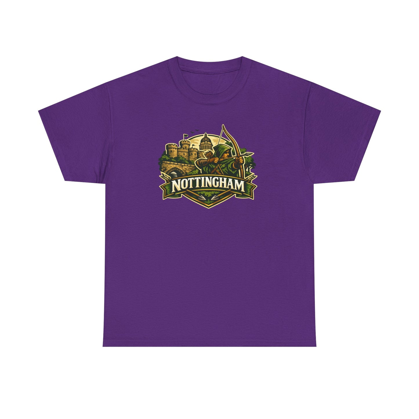 Nottingham Vintage Crest T-Shirt — Robin Hood Castle Travel Tee