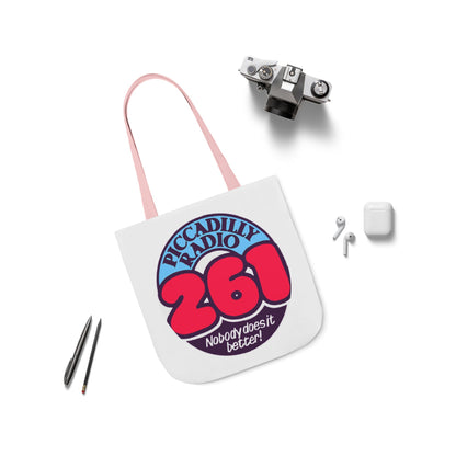 Tote Bag — Retro 'Piccadilly Radio 261' Vintage Logo Canvas Tote
