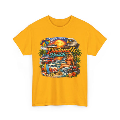 Daytona Beach Vintage Surf T-Shirt — Retro Sunset Palm Beach Tee