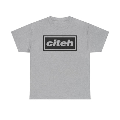 Manchester City Citeh Logo Tee — Minimalist Black Box Graphic T-Shirt