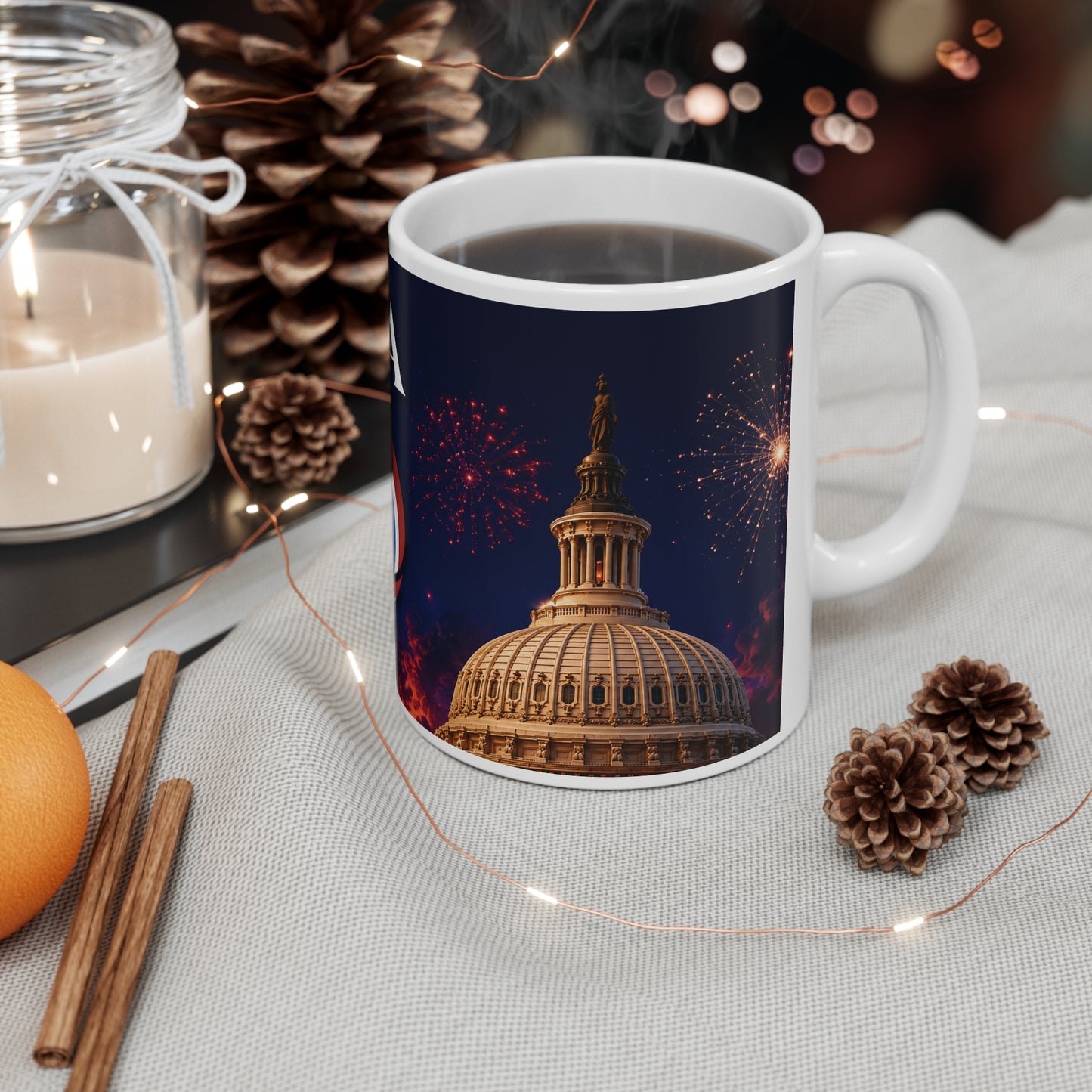 America 250 Ceramic Coffee Mug — Patriotic 11oz/15oz