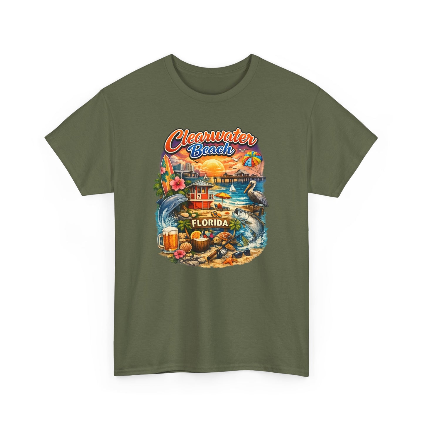 Clearwater Beach Florida Vintage Vacation T-Shirt