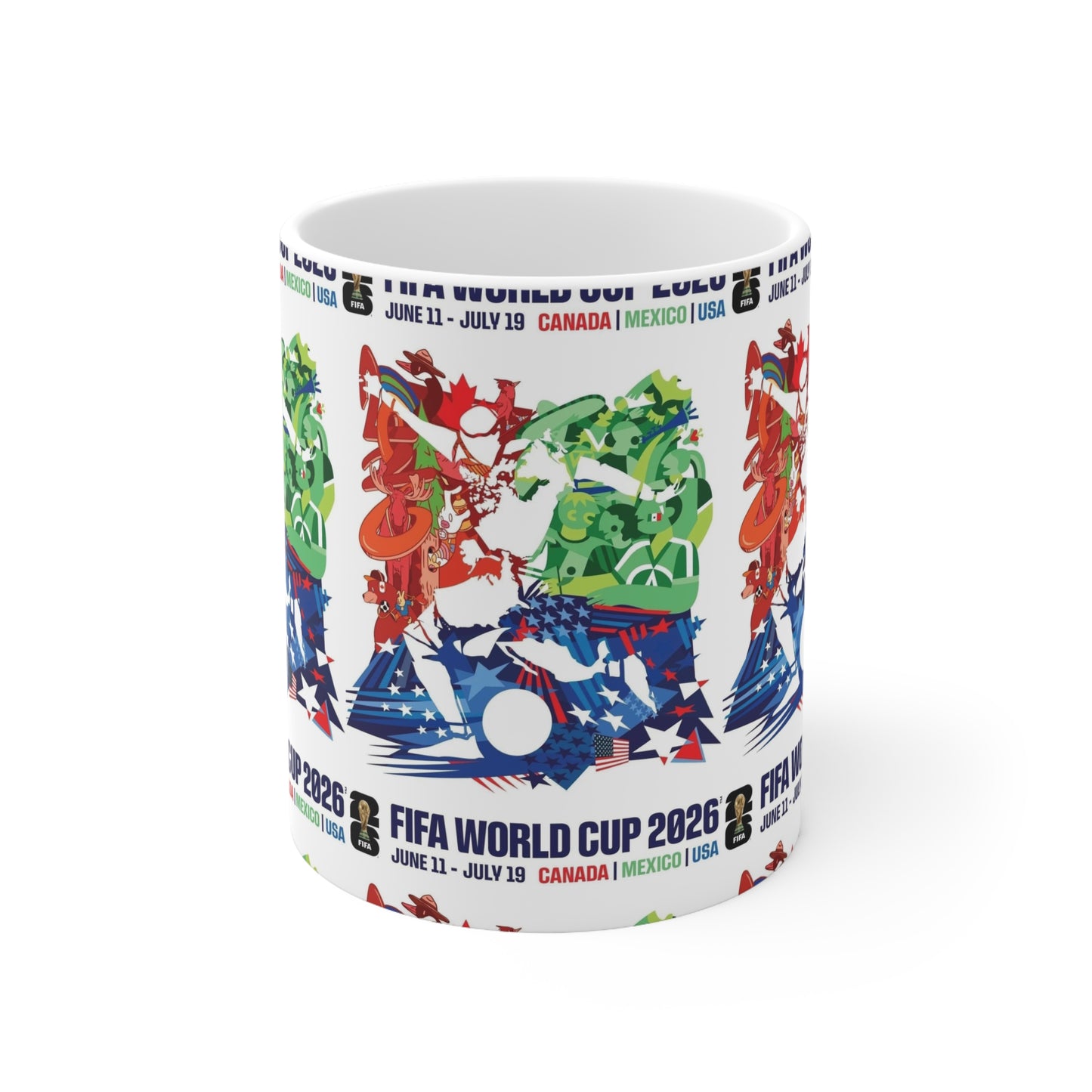 FIFA World Cup 2026 Poster Ceramic Coffee Mug — 11oz/15oz