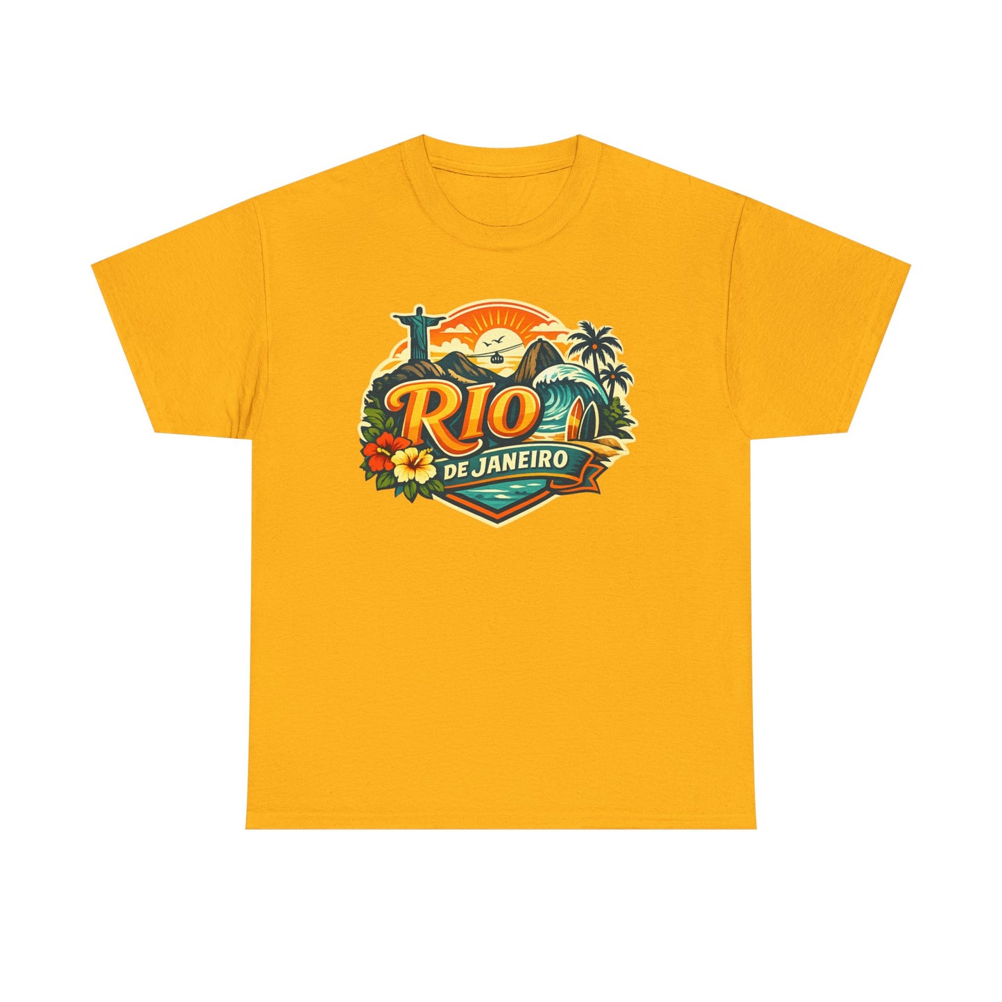 Rio de Janeiro Vintage Travel Tee – Tropical Sunset Beach T‑Shirt