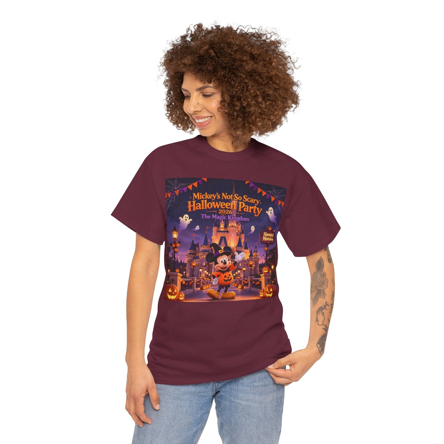 Halloween Mickey T-Shirt — "Not So Scary Halloween Party" Castle Graphic Tee
