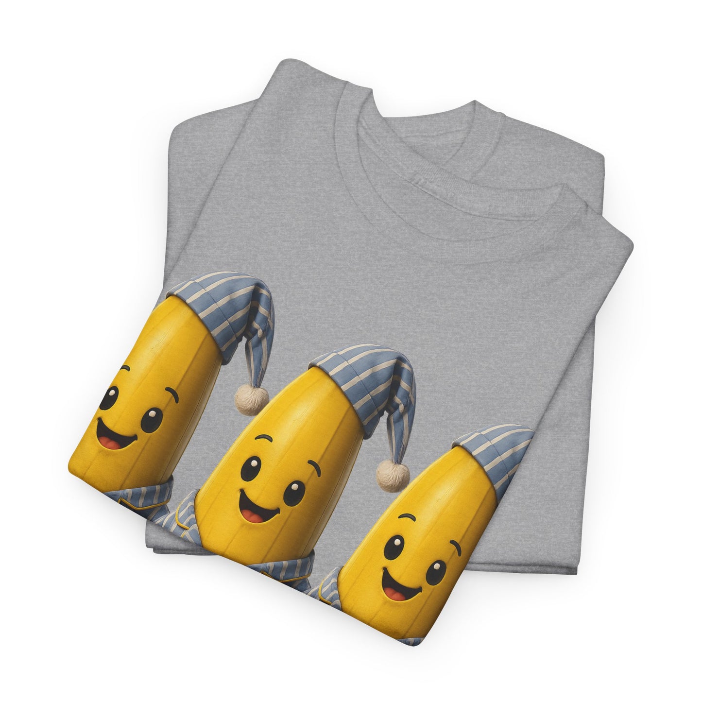 Bananas in Pyjamas – Three Smiling Bananas in Striped Pajamas Graphic T-Shirt