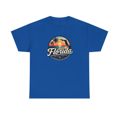 Florida Sunset Tee — Vintage Palm Beach Graphic T-Shirt