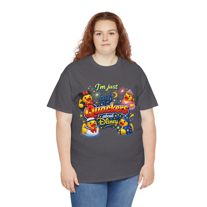 Quackers About Disney Rubber Duck Tee — "I'm Just Quackers About Disney" Graphic T-Shirt
