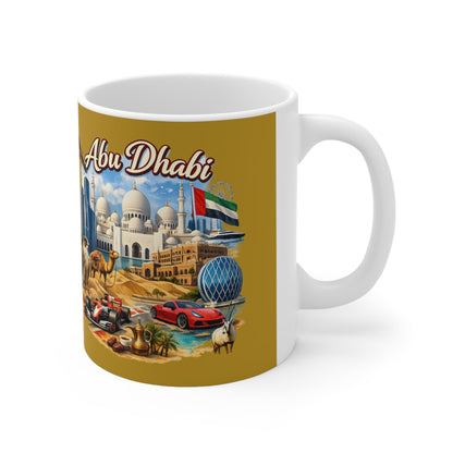 Abu Dhabi Skyline Ceramic Mug — 11oz & 15oz Souvenir Coffee Cup