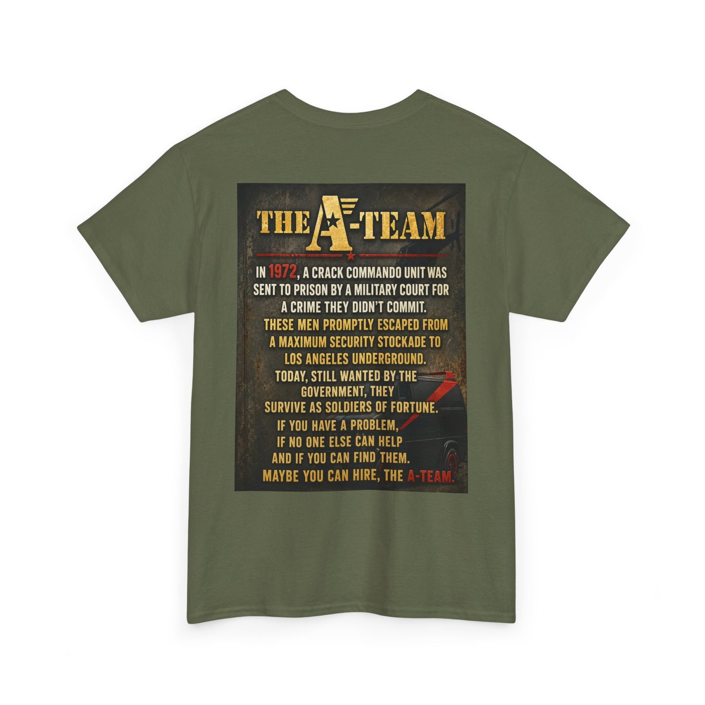A-Team Graphic Tee — Retro TV Series Logo & Character Poster T-Shirt