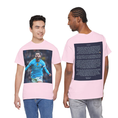 Bernardo Silva Tribute Tee – Inspirational Letter & Celebrating Goal Moment