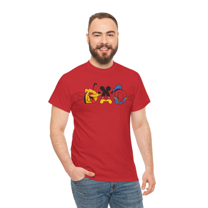 Disney Dad Character Graphic Tee — Playful Colorful Character Icons T-Shirt