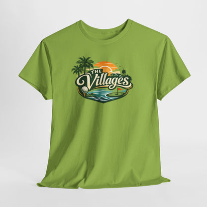 The Villages of Florida Sunset Logo Tee - Florida Palm Beach Retro T-Shirt