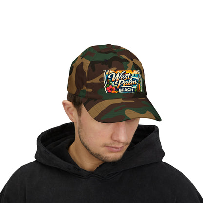 West Palm Beach Dad Cap — Vintage Surfboard Floral Beach Hat
