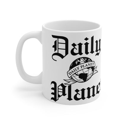 Daily Planet Logo Coffee Mug — Retro Newsroom 11oz/15oz Ceramic