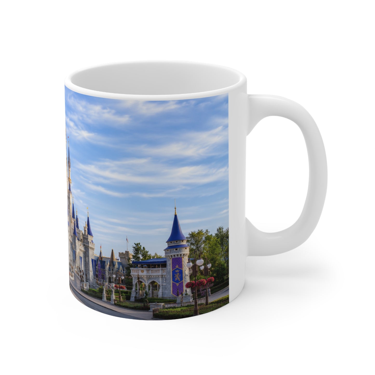 Walt Disney World Magic Kingdom Castle Skyline Ceramic Mug — Fantasy Theme Park Coffee Cup (11oz & 15oz)