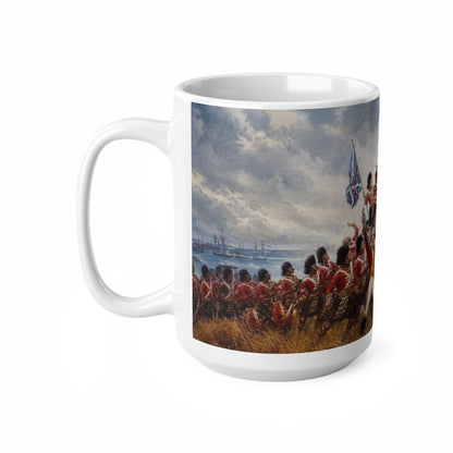 Historical Battle Scene Coffee Mug — Revolutionary War Canvas Wrap (11oz & 15oz)