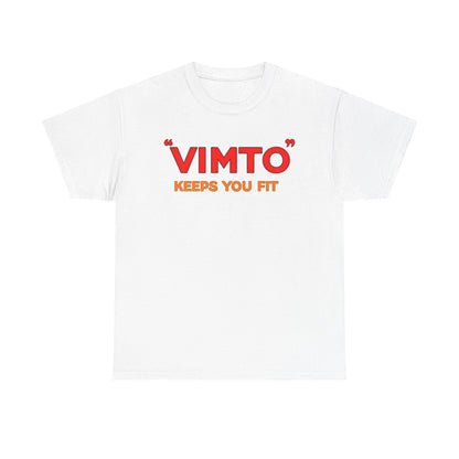 VIMTO "Keeps You Fit" Graphic Tee — Retro Beverage Logo T-Shirt
