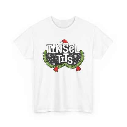 T-Shirt — "Tinsel Tits" Funny Christmas Wreath Holiday Tee