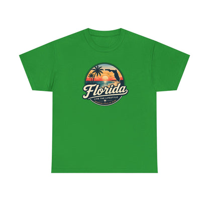 Florida Sunset Tee — Vintage Palm Beach Graphic T-Shirt