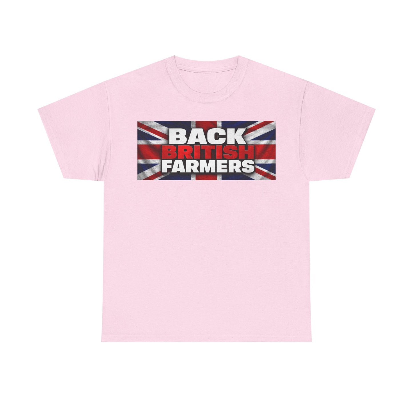Back British Farmers T-Shirt — Union Jack Support Tee for UK Farmers
