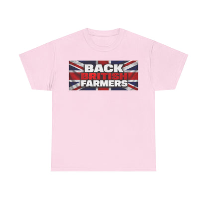 Back British Farmers T-Shirt — Union Jack Support Tee for UK Farmers