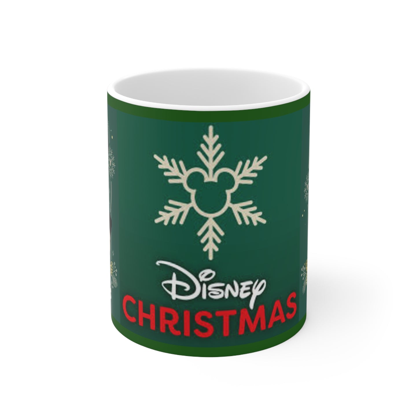 Disney Christmas Mickey Mug — Merry Christmas Ceramic Coffee Cup (11oz & 15oz)