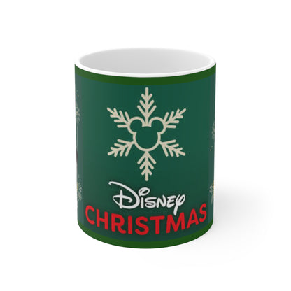 Disney Christmas Mickey Mug — Merry Christmas Ceramic Coffee Cup (11oz & 15oz)