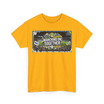 Leeds United T-Shirt — "Marching On Together" Fan Tee (Soccer Supporter Graphic)