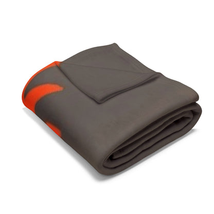 Becker Inspired Orange Fuzzy Character Fleece Blanket – Cute Cartoon Face Cozy Throw
