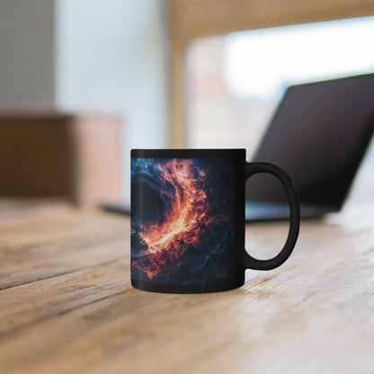 Empire Star Destroyer Space Vortex Black Mug — Cosmic Black Hole Coffee Cup (11oz/15oz)