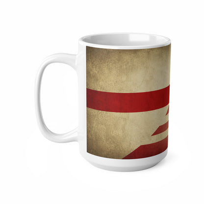 Vintage England & USA Flag Coffee Mug — Retro American Flag Ceramic Coffee Cup (11oz, 15oz)