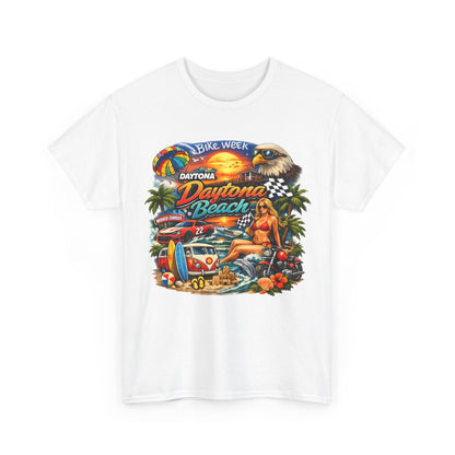 Daytona Beach Vintage Surf T-Shirt — Retro Sunset Palm Beach Tee