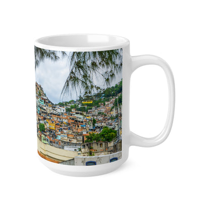 Favela Cityscape Coffee Mug — Tropical Rio Panorama Ceramic Mug (11oz, 15oz)