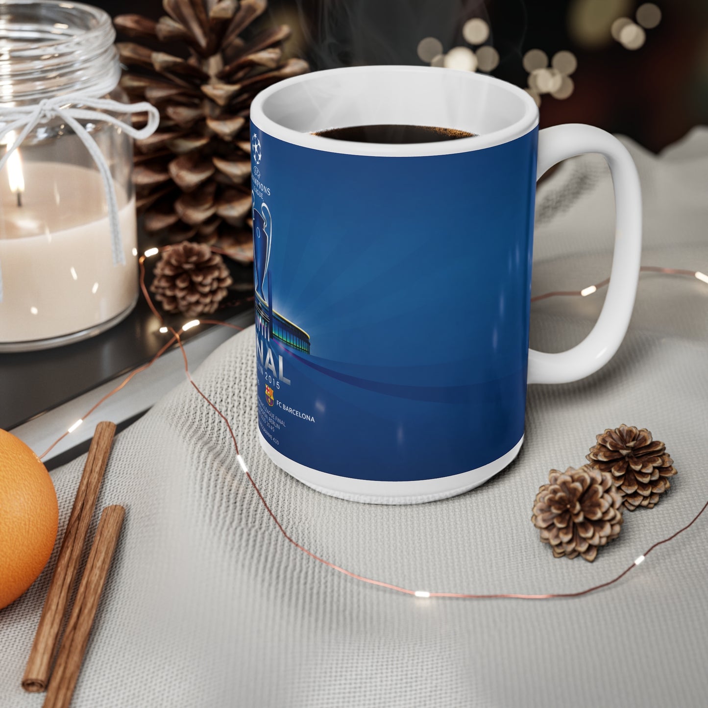 2015 Champions League Final Programme Cover Inspired Coffee Mug — Ceramic Cup (11oz/15oz)