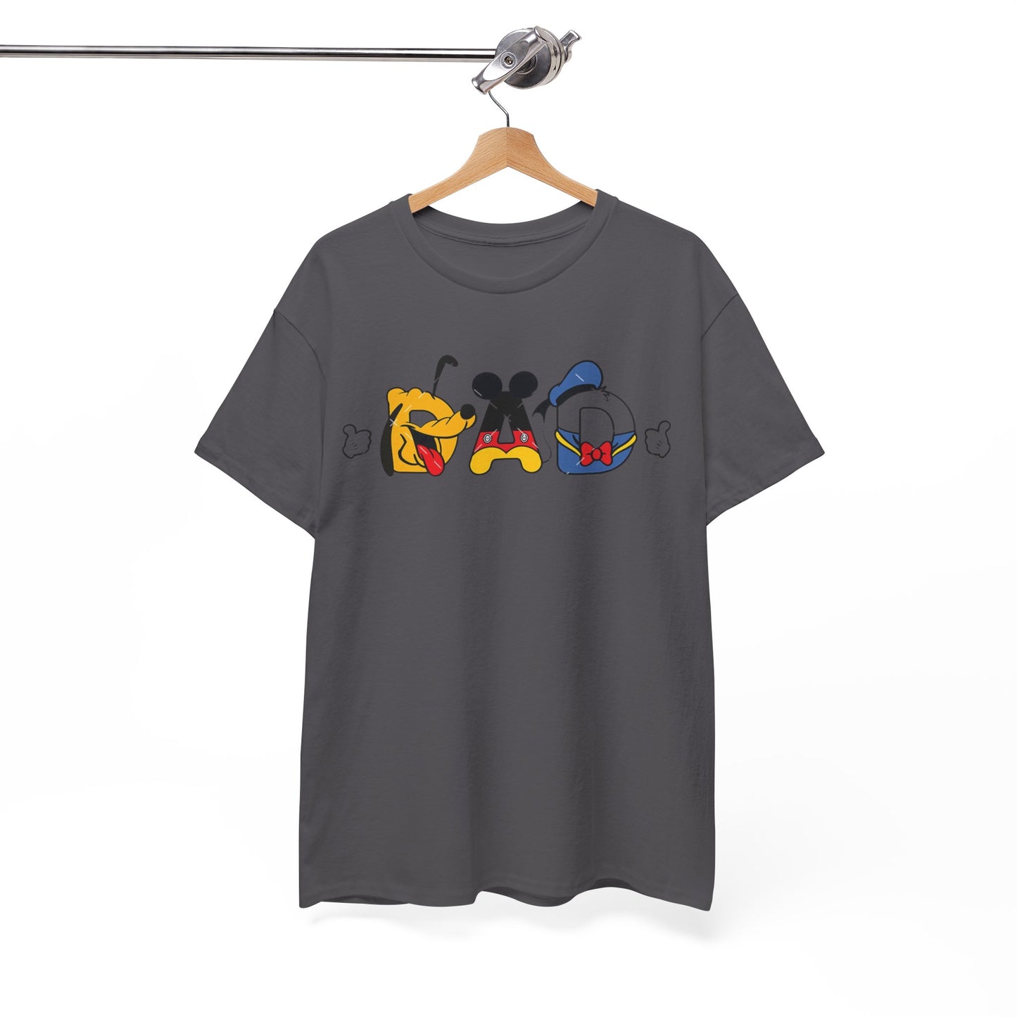 Disney Dad Character Graphic Tee — Playful Colorful Character Icons T-Shirt
