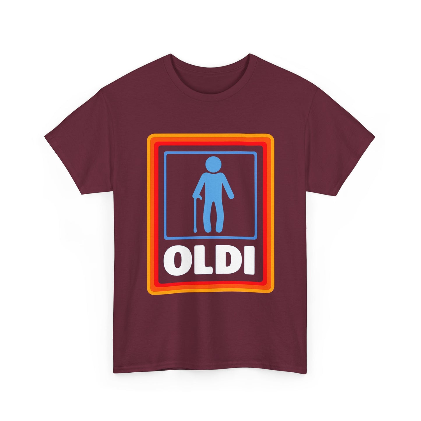 Oldi Retro Logo Tee — Funny Elderly Humour T-Shirt