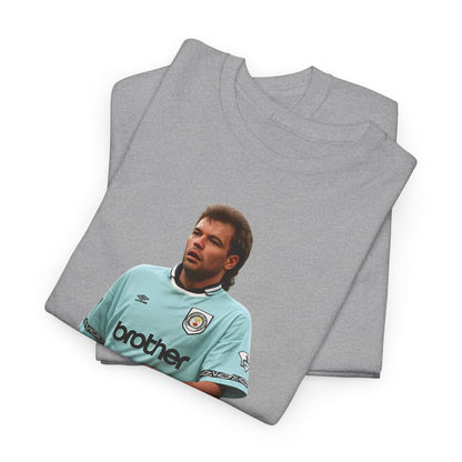 Uwe Rosler Manchester City Legend Graphic Tee - Retro Football Kit Print