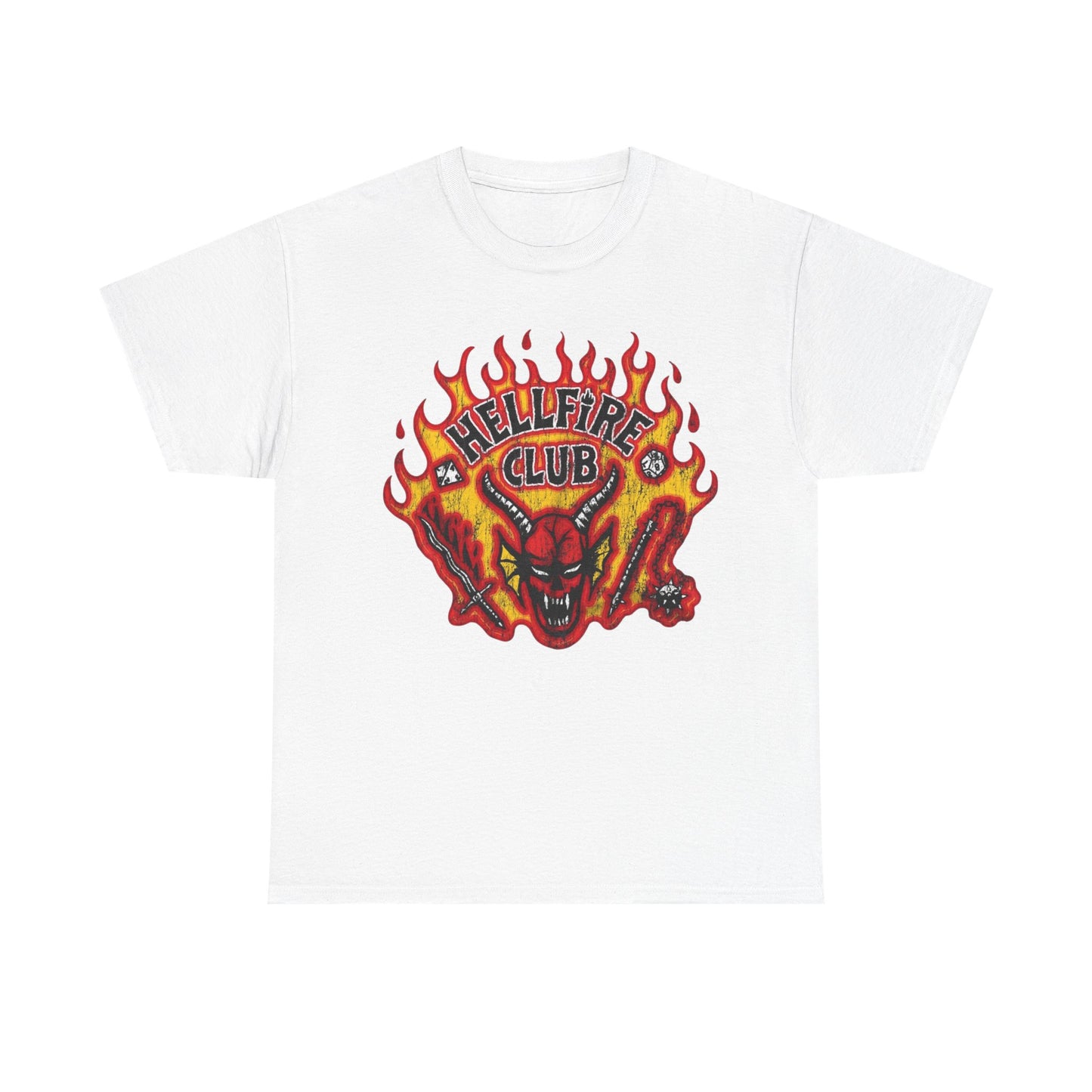 T-Shirt — "Hellfire Club" Fiery Devil Graphic Tee