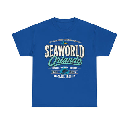 SeaWorld Orlando Graphic Tee — Retro Explore Inspire Connect Vacation Shirt