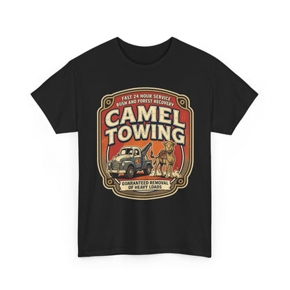 Camel Towing Tee — Vintage Desert Tow Truck Graphic T-Shirt