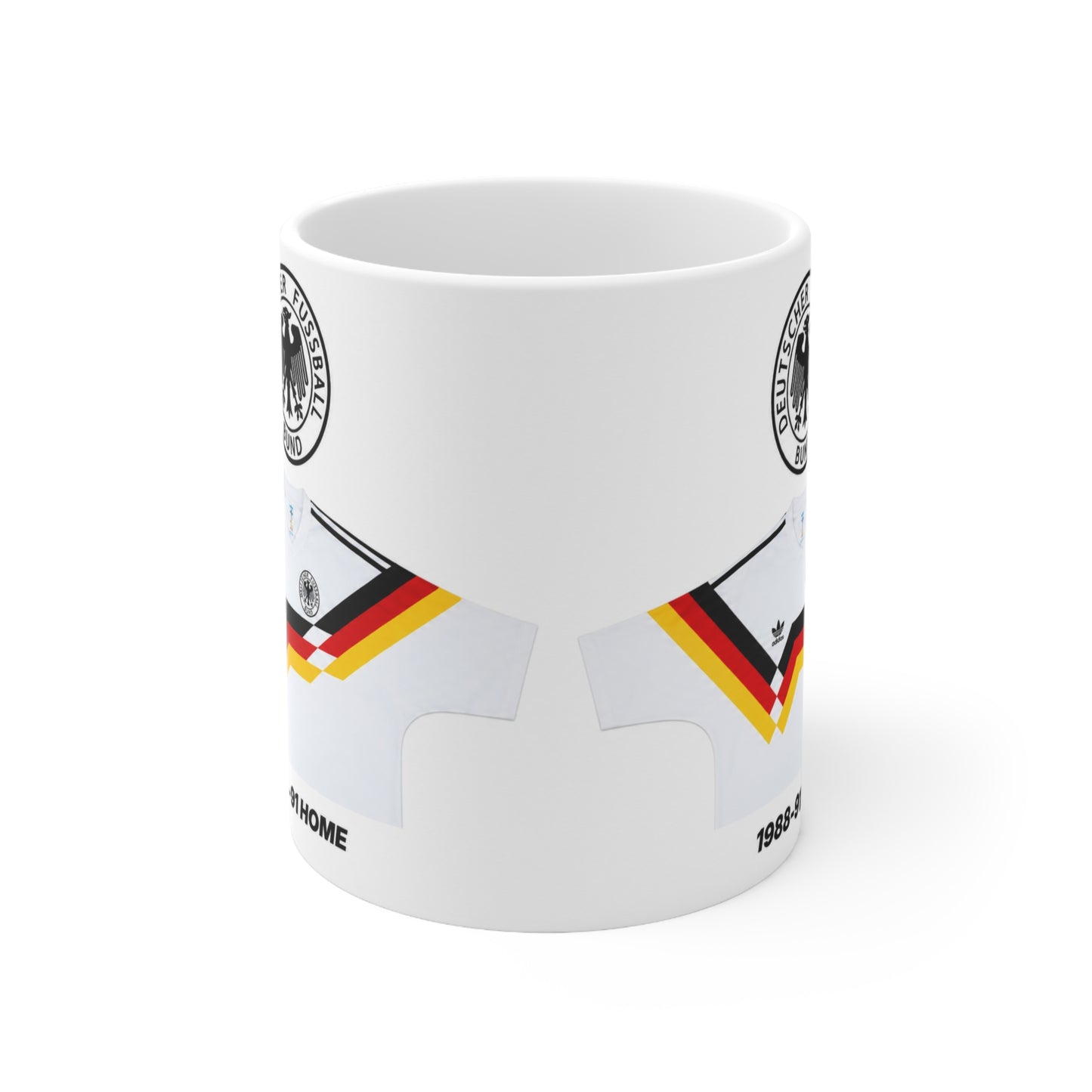 Germany 1988-91 Home Football Jersey Coffee Mug — Retro Deutscher Fussball Bund 11oz/15oz