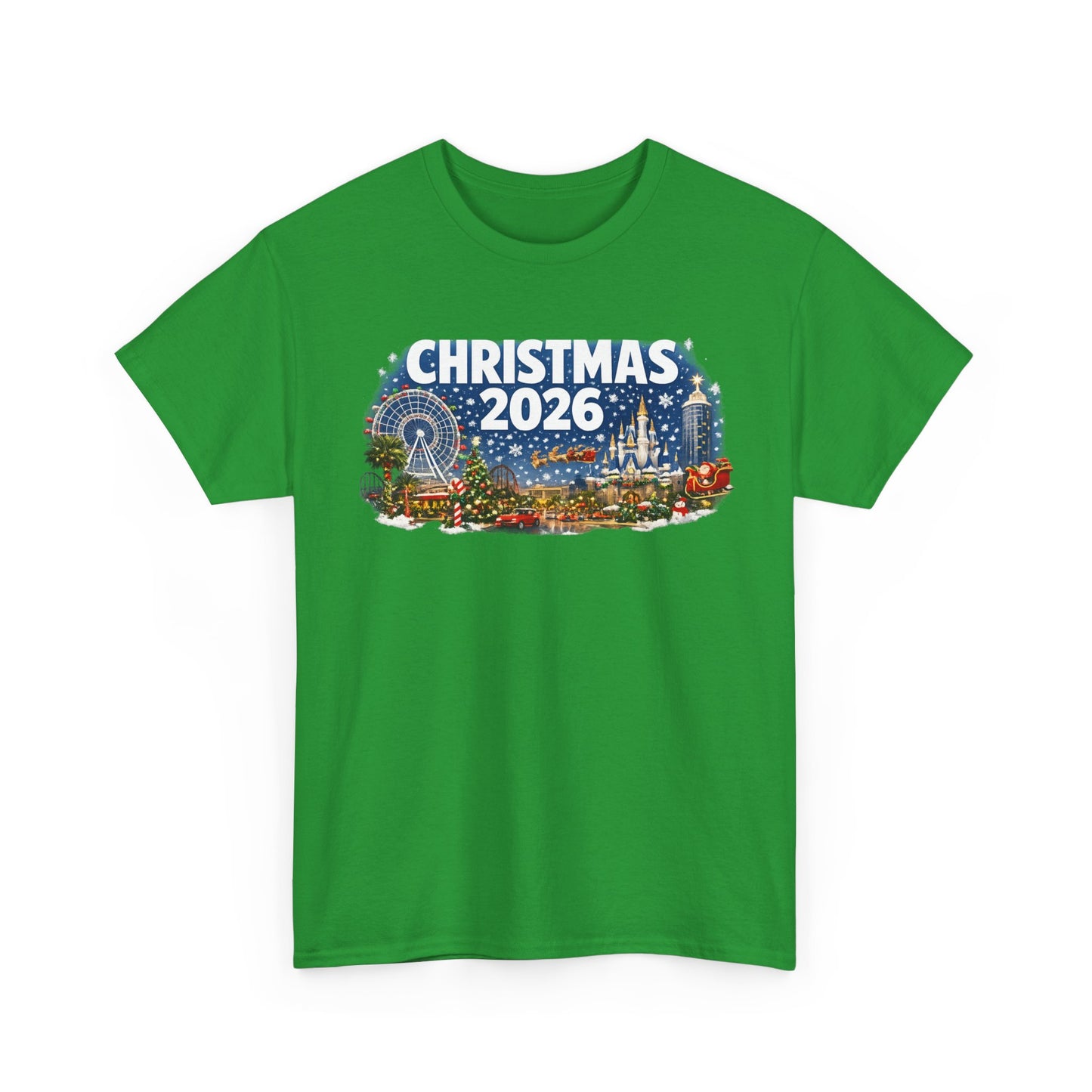 Christmas 2026 Holiday Tee — Festive Winter Village Graphic T-Shirt