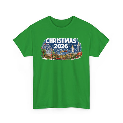 Christmas 2026 Holiday Tee — Festive Winter Village Graphic T-Shirt
