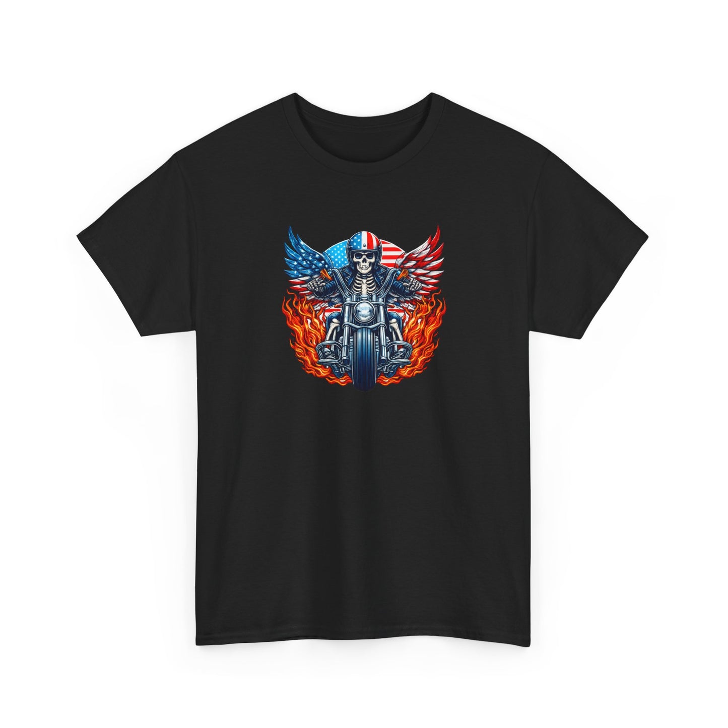 Motorcycle Skull Tee — "Sons of a B***h" Patriotic Biker Shirt