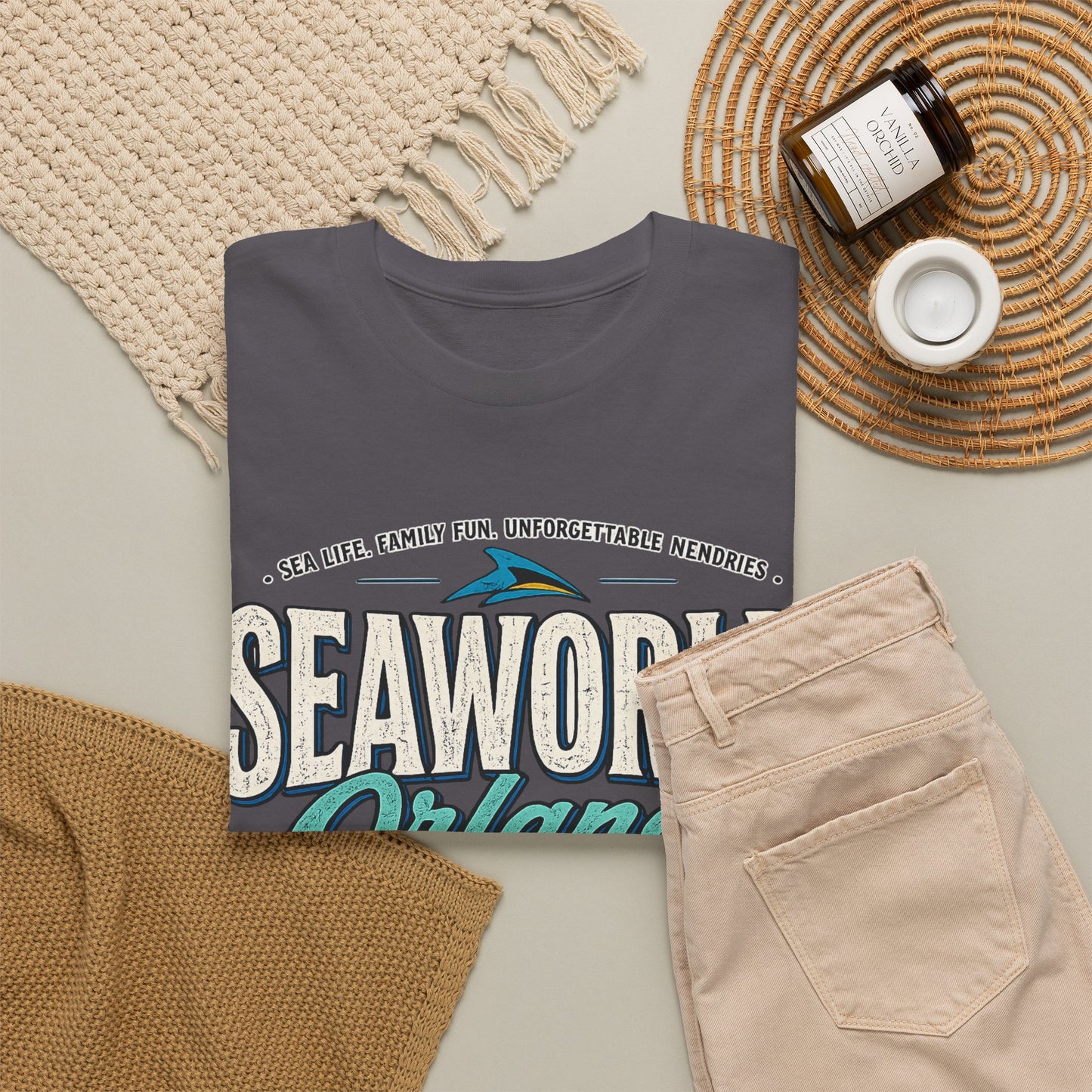 SeaWorld Orlando Graphic Tee — Retro Explore Inspire Connect Vacation Shirt